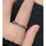 [ancafe.shop]Nhẫn bạc nữ đá màu rực rỡ,xinh xẻo