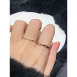 [ancafe.shop]Nhẫn ngón trỏ trơn xoắn, ngón giữa đá lấp lánh