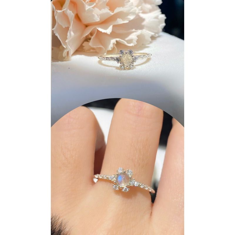 [ancafe.shop]Nhẫn đá moonstone, thanh lịch