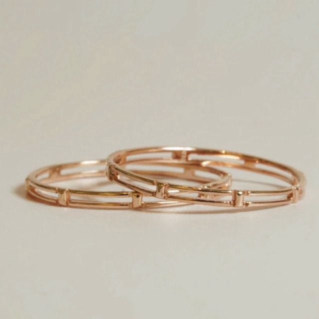 [ancafe.shop]Nhẫn hoạ tiết kẻ ngang, thanh lịch, hàn quốc