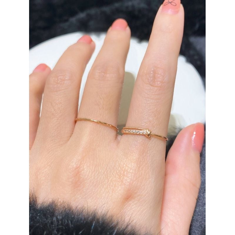 [ancafe.shop] Nhẫn, trỏ,đính đá, xinh xắn, thắt nút, thanh lịch, xinh xắn