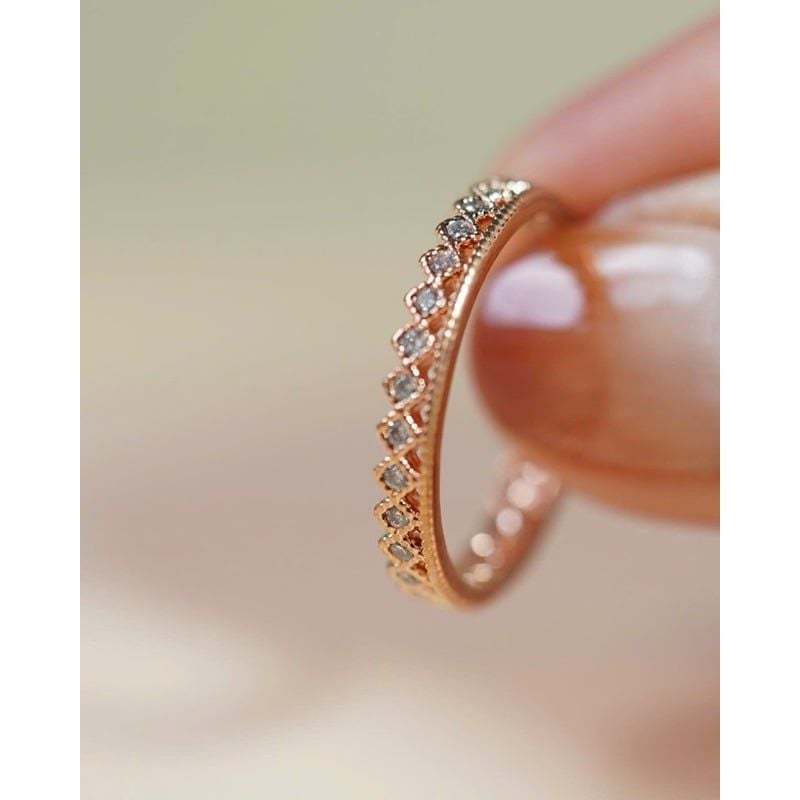 [Ancafe.shop]Nhẫn hình thoi sang chảnh