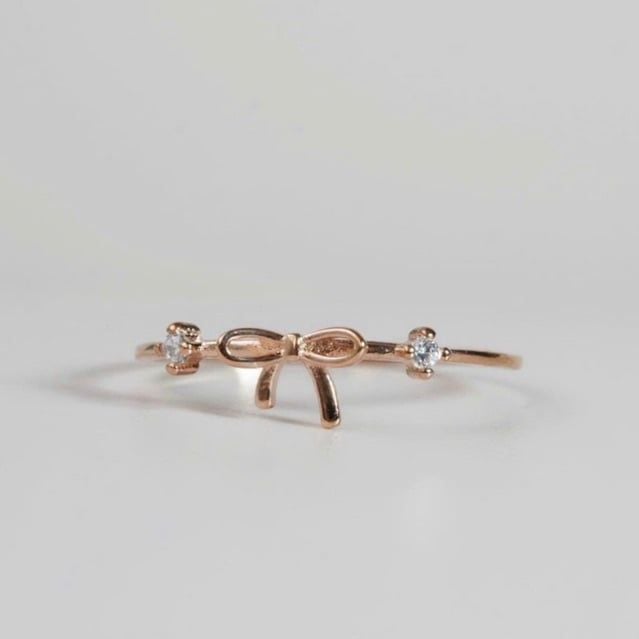 [ancafe.shop]Nhẫn trỏ nơ điệu, thanh lịch