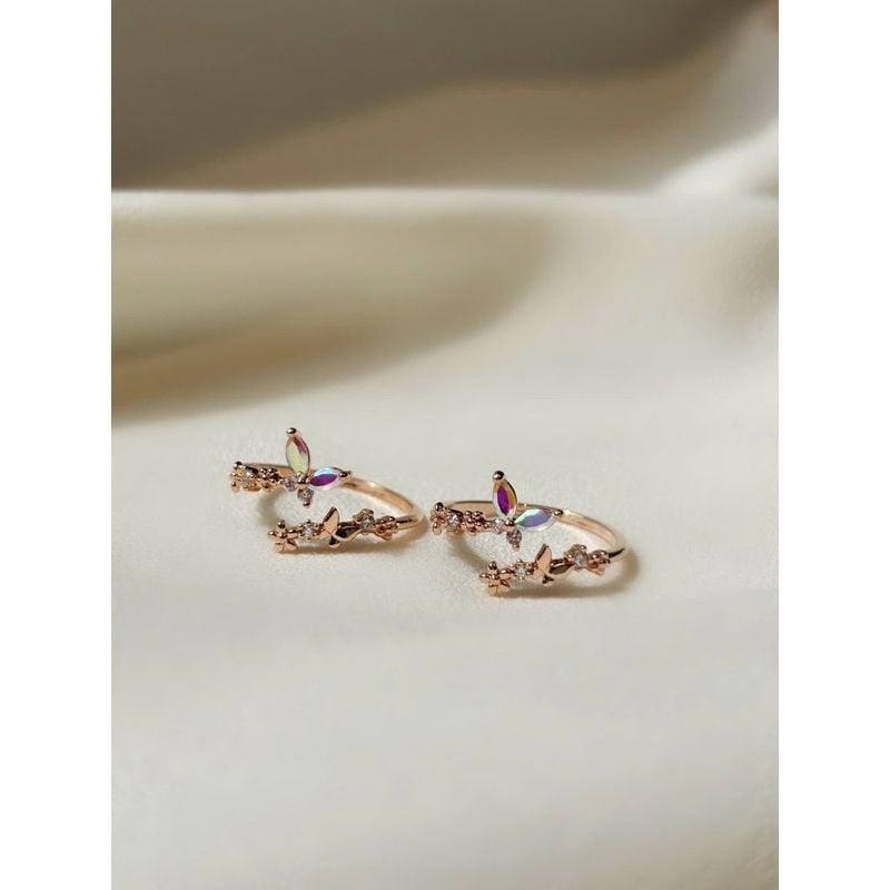 [ancafe.shop]Nhẫn nữ hở freesize bướm đá màu