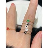 [ancafe.shop]Nhẫn bông hoa nhiều màu, dễ thương, hàn quốc, thanh lịch