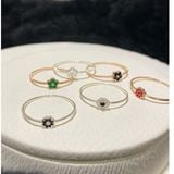 [ancafe.shop]Nhẫn bông hoa nhiều màu, dễ thương, hàn quốc, thanh lịch