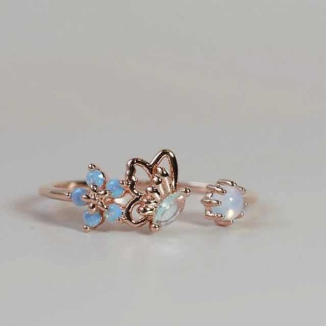 [ancafe.shop]Nhẫn nữ hở freesize bướm hoa