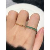 [ancafe.shop]Nhẫn ngón trỏ đá xanh, thanh lịch, hàn quốc