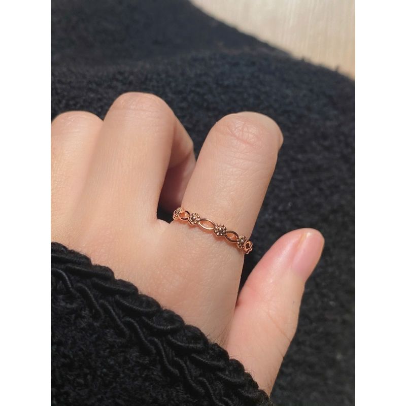 [ancafe.shop]Nhẫn bạc nữ hoa tách nhau sang chảnh