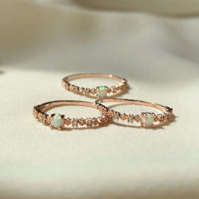 [ancafe.shop]Nhẫn bạc nữ hoa đính đá màu sang chảnh,tinh tế