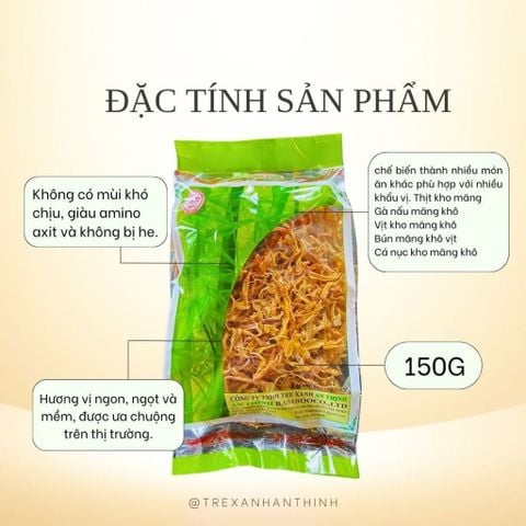  Măng Rối Khô Xé Sợi An Thịnh - 150g Sợi Giòn Dai, Đậm Đà Hương Vị Núi Rừng 