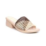 dép nữ đế PU kem siêu nhẹ cao 5cm Hanatabi quai lưới bigsize (35-42) mã HNDE5F1102