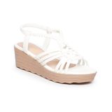 Giày sandal nữ đế xuồng pu siêu nhẹ cao 5cm Hanatabi quai đan hậu thun (35-40) mã HNSDX7F1122