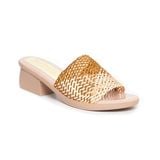 dép nữ đế PU kem siêu nhẹ cao 5cm Hanatabi quai lưới bigsize (35-42) mã HNDE5F1102