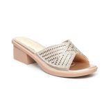 dép nữ đế PU kem siêu nhẹ cao 5cm Hanatabi quai ngang đính đá bigsize (35-42) mã HNDE5F1106
