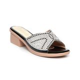 dép nữ đế PU kem siêu nhẹ cao 5cm Hanatabi quai ngang đính đá bigsize (35-42) mã HNDE5F1111