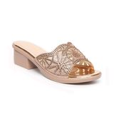 dép nữ đế PU kem siêu nhẹ cao 5cm Hanatabi quai lưới đính đá bigsize (35-42) mã HNDE5F1036