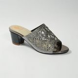 Dép nữ hanatabi quai kim tuyết phối lưới xoàn gót cao 5cm mã HNDE3F137 ( Size 36 -> 40)