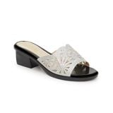 dép nữ đế PU đen siêu nhẹ cao 5cm Hanatabi quai lưới đính đá bigsize (35-42) mã HNDE5F882