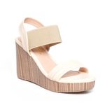 Giay Sandal Nữ Đế Xuồng PU Siêu Nhẹ Cao 9cm Hanatabi Quai Ngang Hậu Thun (35-39) Mã HNSDX9F1145
