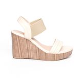 Giay Sandal Nữ Đế Xuồng PU Siêu Nhẹ Cao 9cm Hanatabi Quai Ngang Hậu Thun (35-39) Mã HNSDX9F1145