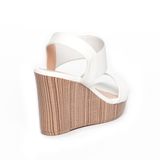Giay Sandal Nữ Đế Xuồng PU Siêu Nhẹ Cao 9cm Hanatabi Quai Ngang Hậu Thun (35-39) Mã HNSDX9F1145