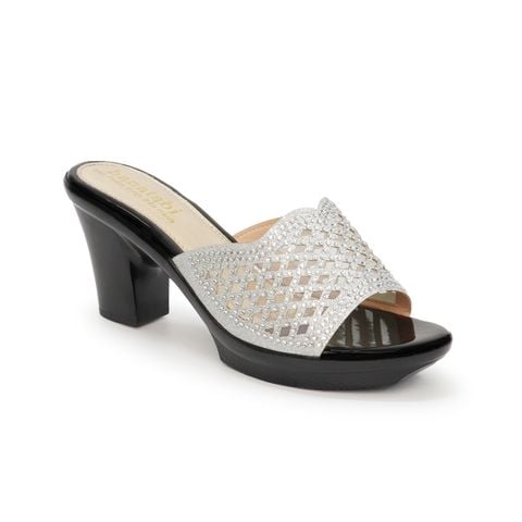 dép nữ đế PU đen siêu nhẹ cao 7cm Hanatabi quai lưới đính đá bigsize (36-40) mã HNDE7F890