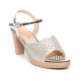 giày sandal nữ đế PU kem siêu nhẹ cao gót 9cm Hanatabi quai lưới đính đá hậu c (36-40) mã HNSDG9F1071