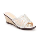 Dép nữ đế xuồng PU siêu nhẹ cao 7cm Hanatabi quai lươi đính đá (35-39) mã HNDEL7F943