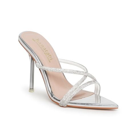 Dép nữ cao gót 9cm Hanatabi quai chéo đính đá (35-39) mã HNSDG9F1160