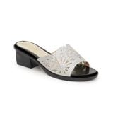 dép nữ đế PU đen siêu nhẹ cao 5cm Hanatabi quai lưới đính đá bigsize (35-42) mã HNDE5F882