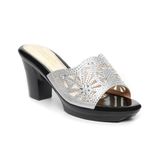 dép nữ đế PU đen siêu nhẹ cao 7cm Hanatabi quai lưới đính đá bigsize (36-40) mã HNDE7F1038
