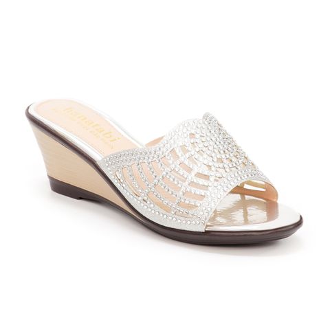 dép nữ đế xuồng PU siêu nhẹ cao 7cm Hanatabi quai lưới đính dá (35-39) mã HNDEL7F942