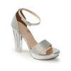 Sandal nữ quai kim tuyến gót mica cao 12cm chụp hậu mã HNSDG12F496 ( Size 35 -> 39)