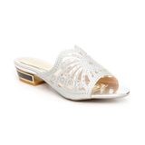 Dép nữ cao gót viền đồng 3cm Hanatabi quai lưới đính đá đế TA cao cấp bigsize (35-41) mã HNDE3F814
