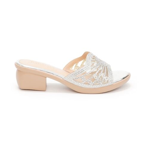 dép nữ đế PU kem siêu nhẹ cao 5cm Hanatabi quai lưới đính đá bigsize (35-42) mã HNDE5F926