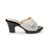 dép nữ đế PU đen siêu nhẹ cao 7cm Hanatabi quai lưới đính đá bigsize (36-40) mã HNDE7F884