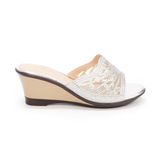 Dép nữ đế xuồng PU siêu nhẹ cao 7cm Hanatabi quai lưới đính đá (35-39) mã HNDEL7F941