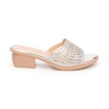dép nữ đế PU kem siêu nhẹ cao 5cm Hanatabi quai lưới đính đá bigsize (35-42) mã HNDE5F925