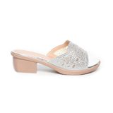 dép nữ đế PU kem siêu nhẹ cao 5cm Hanatabi quai lưới đính đá bigsize (35-42) mã HNDE5F1036