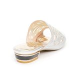 Dép nữ cao gót viền đồng 3cm Hanatabi quai lưới đính đá đế TA cao cấp bigsize (35-41) mã HNDE3F814