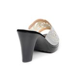 dép nữ đế PU đen siêu nhẹ cao 9cm Hanatabi quai lưới đính đá bigsize (36-40) mã HNDE9F1045