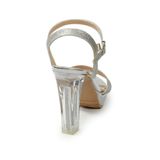 Sandal nữ quai kim tuyến gót mica cao 12cm hậu c mã HNSDH12F483 ( Size 35 -> 39)