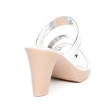 dép nữ đế PU kem siêu nhẹ cao 9cm Hanatabi quai chéo bigsize (36-40) mã HNDE9F1080