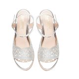 giày sandal nữ đế PU kem siêu nhẹ cao gót 5cm Hanatabi quai lưới đính đá hậu c bigisze (35-42) mã HNSDG5F1073
