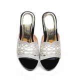 dép nữ đế PU đen siêu nhẹ cao 9cm Hanatabi quai lưới đính đá bigsize (36-40) mã HNDE9F1046