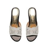 dép nữ đế PU đen siêu nhẹ cao 5cm Hanatabi quai lưới đính đá bigsize (35-42) mã HNDE5F882