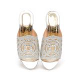 Dép nữ cao gót vân gỗ cao 5cm Hanatabi quai lưới đính đá đế TA cao cấp bigsize (35-41) mã HNDE5F799