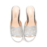 dép nữ đế PU kem siêu nhẹ cao 5cm Hanatabi quai lưới đính đá bigsize (35-42) mã HNDE5F1037