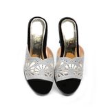 dép nữ đế PU đen siêu nhẹ cao 9cm Hanatabi quai lưới đính đá bigsize (36-40) mã HNDE9F1045